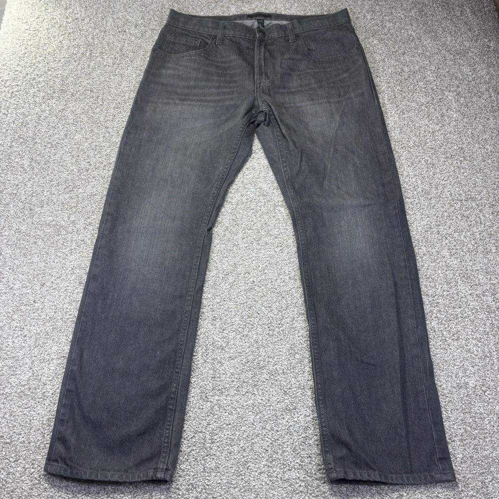 Banana Republic Vintage Straight Jeans Mens 34x32 Gray Med Wash Denim Pants